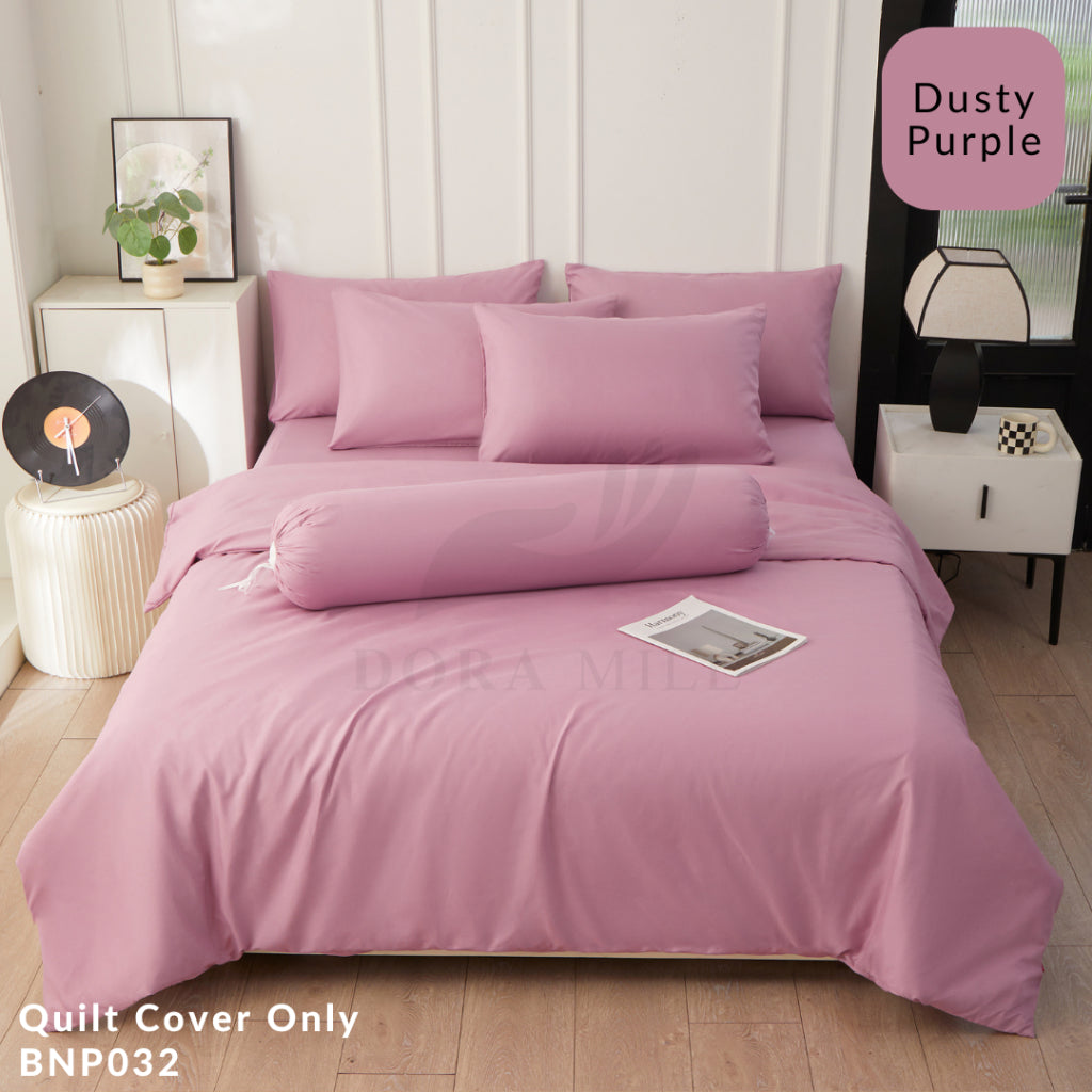 DORAMILL ComfyAir Plain Colour Duvet Cover Comforter Fitted Bedsheet Set #BDP