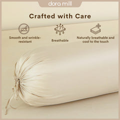DORAMILL 60S 100% Tencel Lyocell Ultra Soft Fitted Bedsheet Pillow Case Bolster Case Quilt Cover 60S