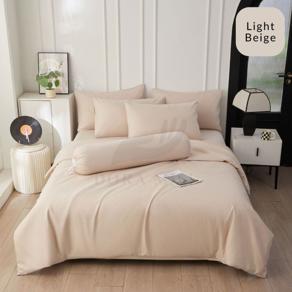DORAMILL ComfyAir Plain Colour Duvet Cover Comforter Fitted Bedsheet Set #BDP