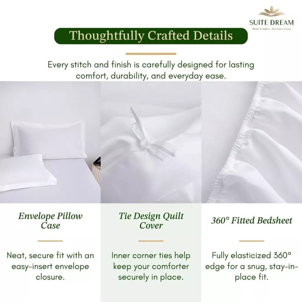 DORAMILL SatinWeave™ Premier 60 Sateen Hotel Quilt Cover Bedsheet Set