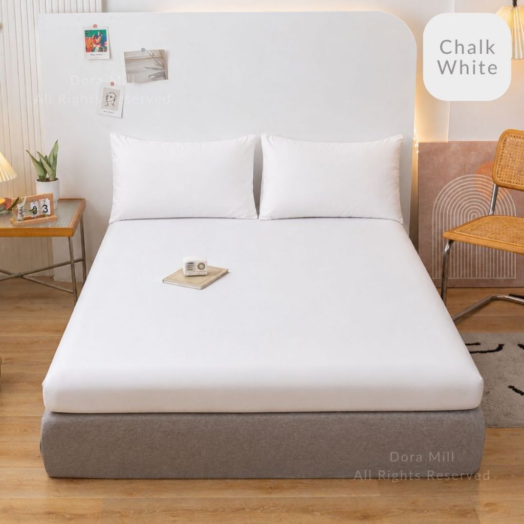 DORAMILL ComfyAir Plain Colour Fitted Bedsheet Only #BFP