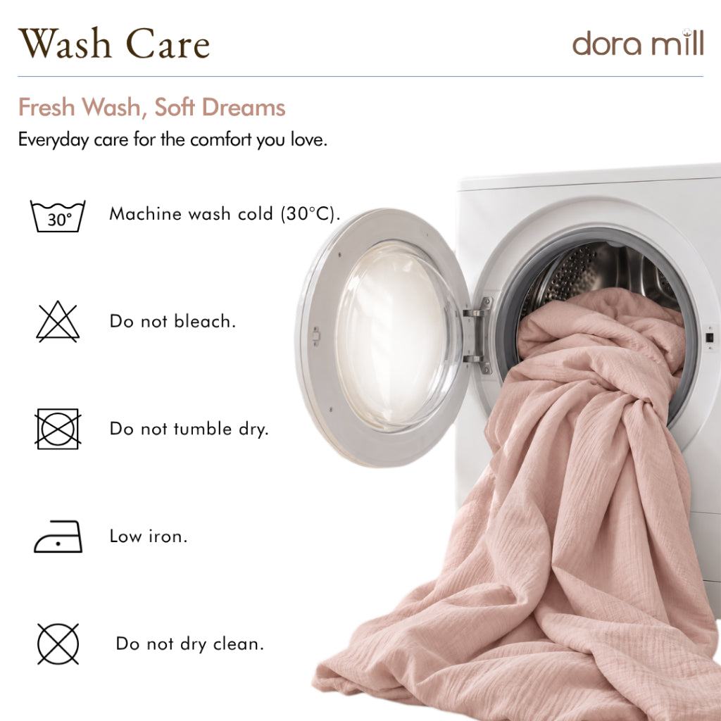 DORAMILL Crinkle Double Gauze Cotton Quilt Cover Bedsheet  #BQK