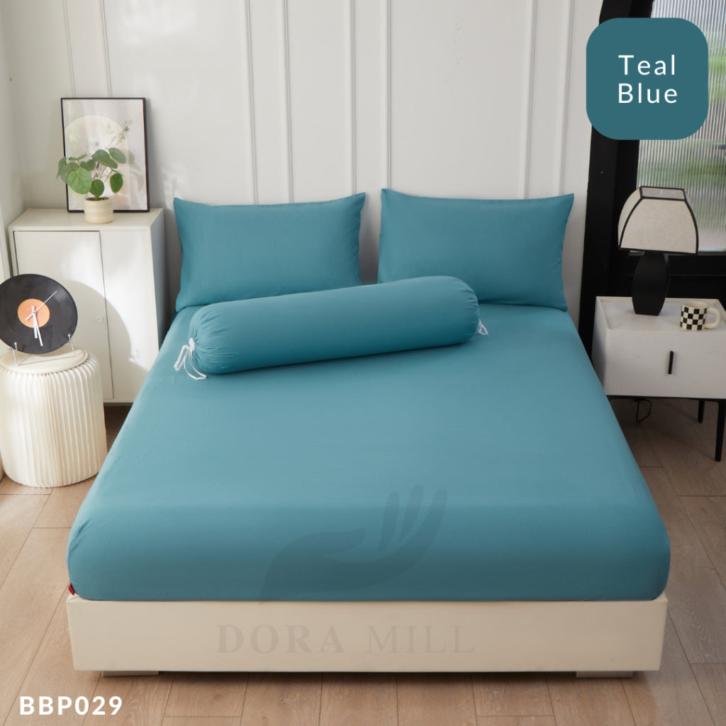 DORAMILL ComfyAir Plain Colour Duvet Cover Comforter Fitted Bedsheet Set #BDP