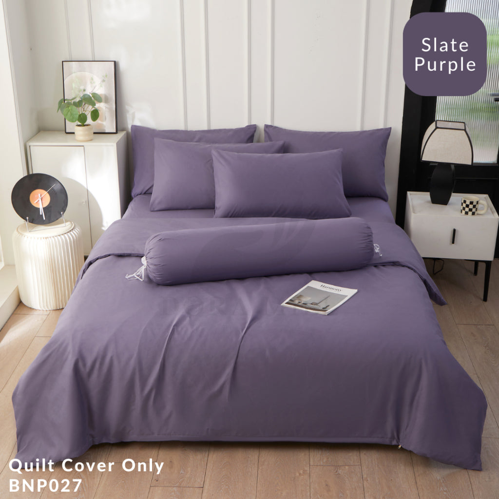 DORAMILL ComfyAir Plain Colour Duvet Cover Comforter Fitted Bedsheet Set #BDP
