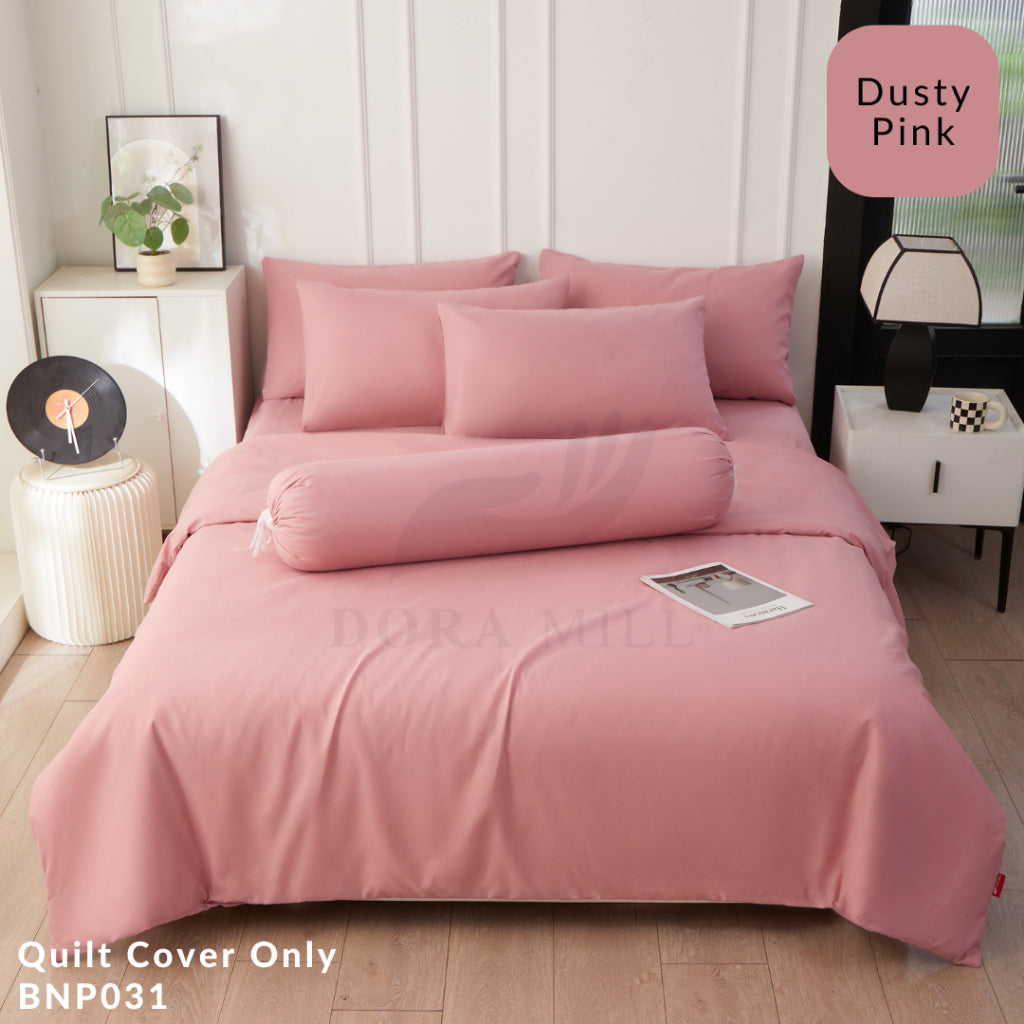 DORAMILL ComfyAir Plain Colour Duvet Cover Comforter Fitted Bedsheet Set #BDP