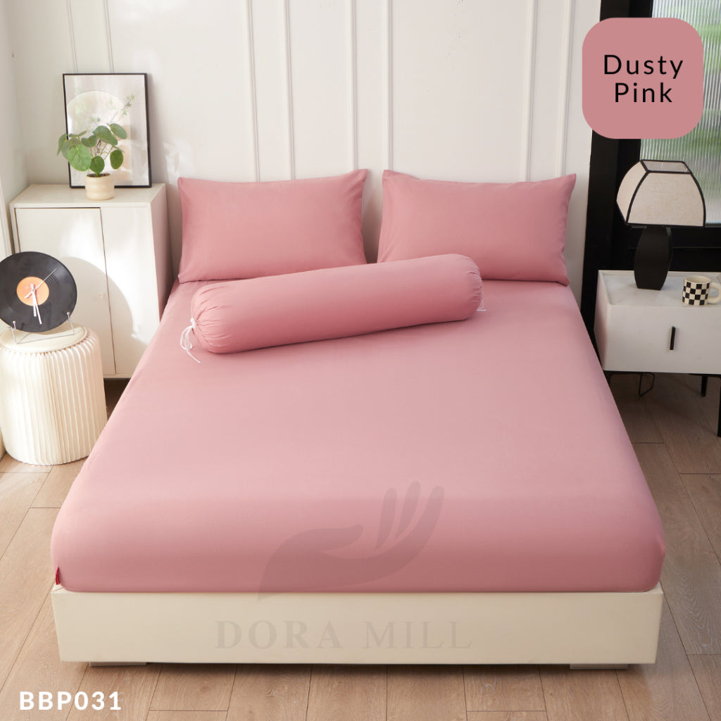 DORAMILL ComfyAir Plain Colour Duvet Cover Comforter Fitted Bedsheet Set #BDP