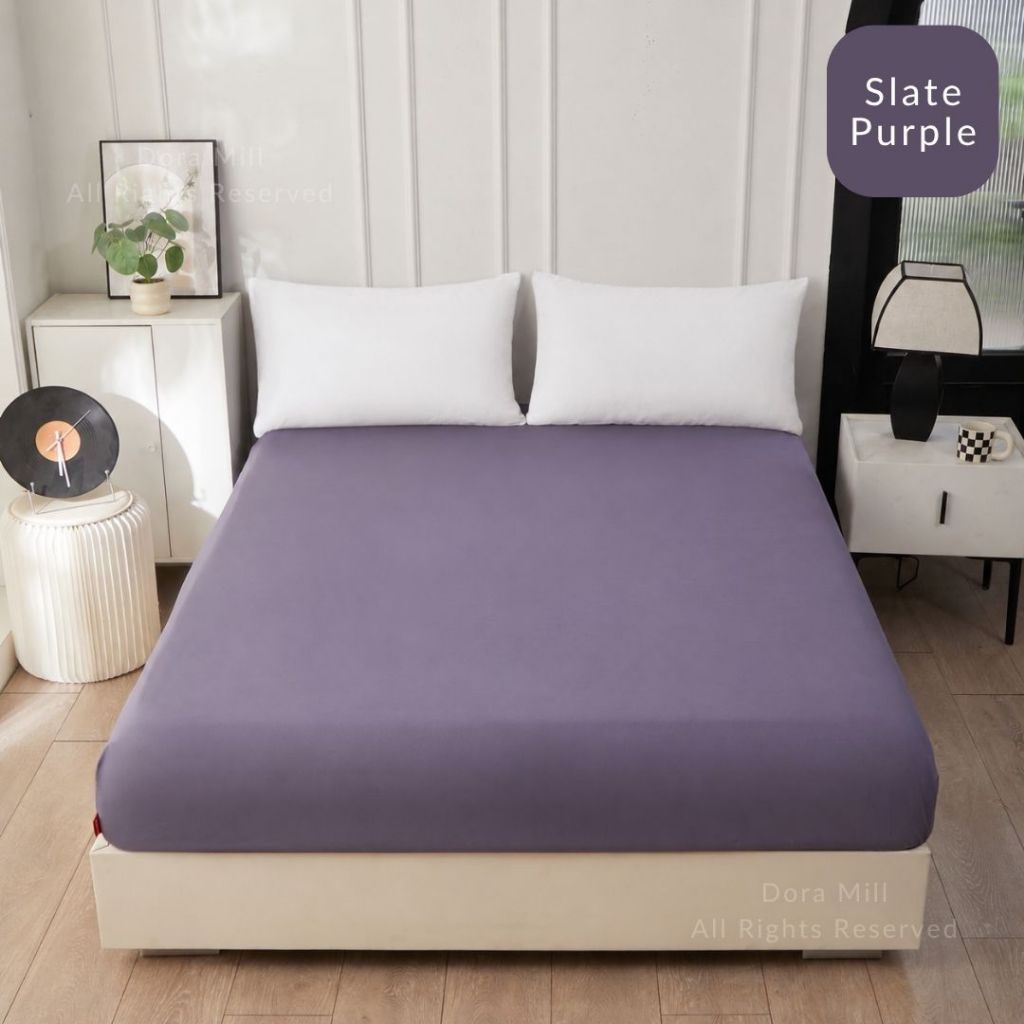 DORAMILL ComfyAir Plain Colour Fitted Bedsheet Only #BFP