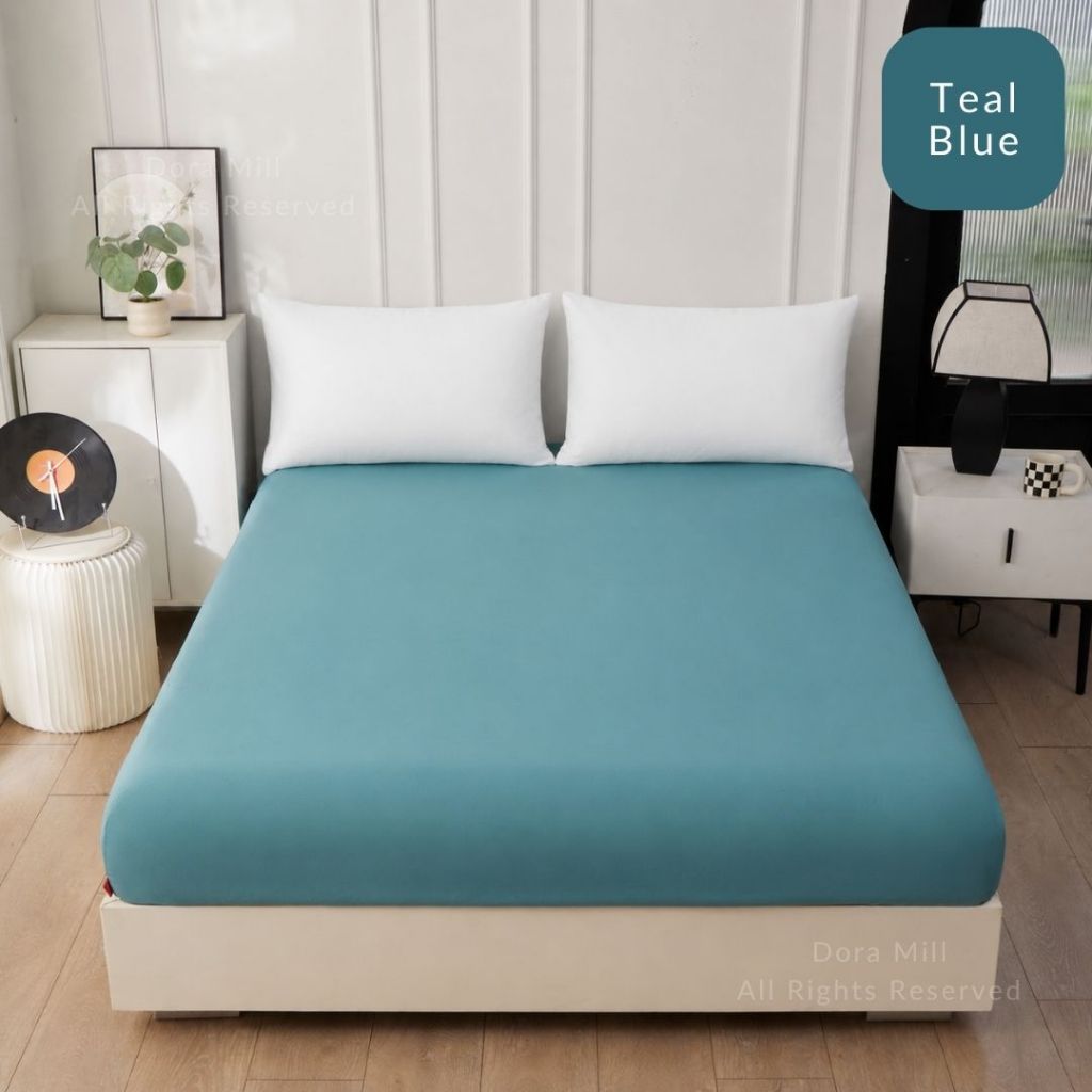 DORAMILL ComfyAir Plain Colour Fitted Bedsheet Only #BFP
