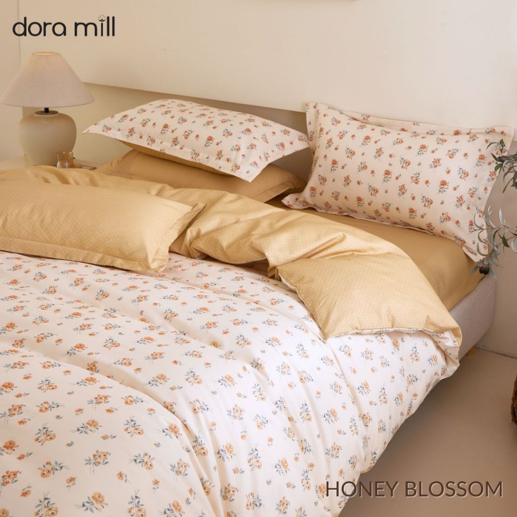 DORAMILL 2500TC 100% Cotton 4in1 Quilt Cover Set Queen King Size Pillow Case Cadar Fitted Bedsheet Set #BAR