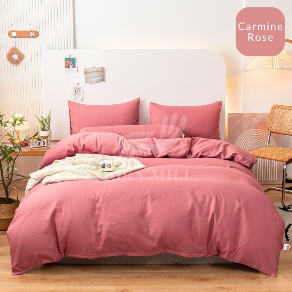 DORAMILL ComfyAir Plain Colour Duvet Cover Comforter Fitted Bedsheet Set #BDP