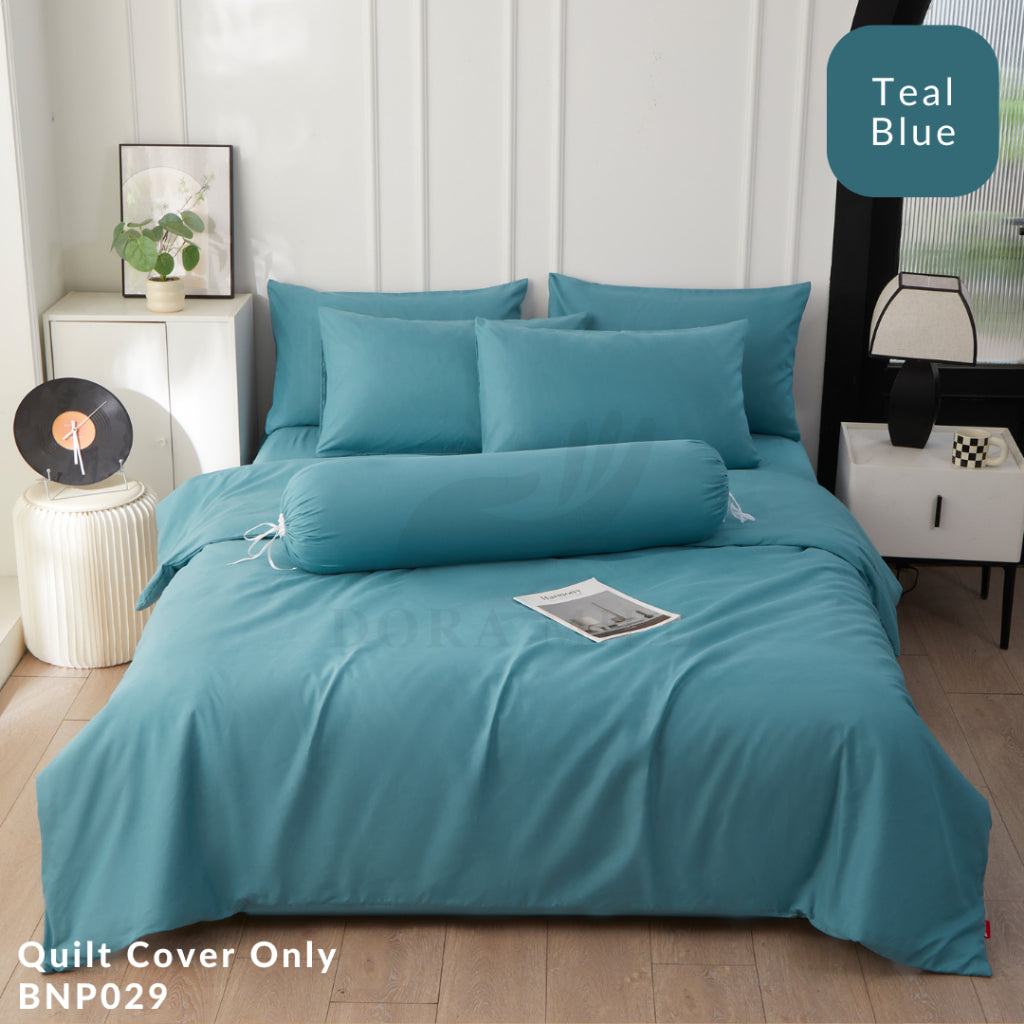 DORAMILL ComfyAir Plain Colour Duvet Cover Comforter Fitted Bedsheet Set #BDP