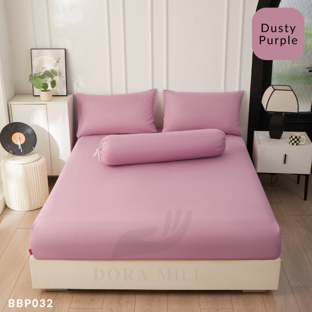 DORAMILL ComfyAir Plain Colour Duvet Cover Comforter Fitted Bedsheet Set #BDP