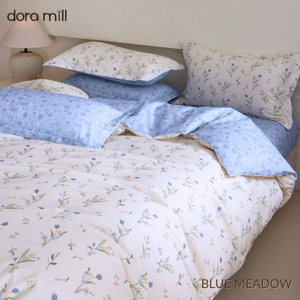 DORAMILL 2500TC 100% Cotton 4in1 Quilt Cover Set Queen King Size Pillow Case Cadar Fitted Bedsheet Set #BAR
