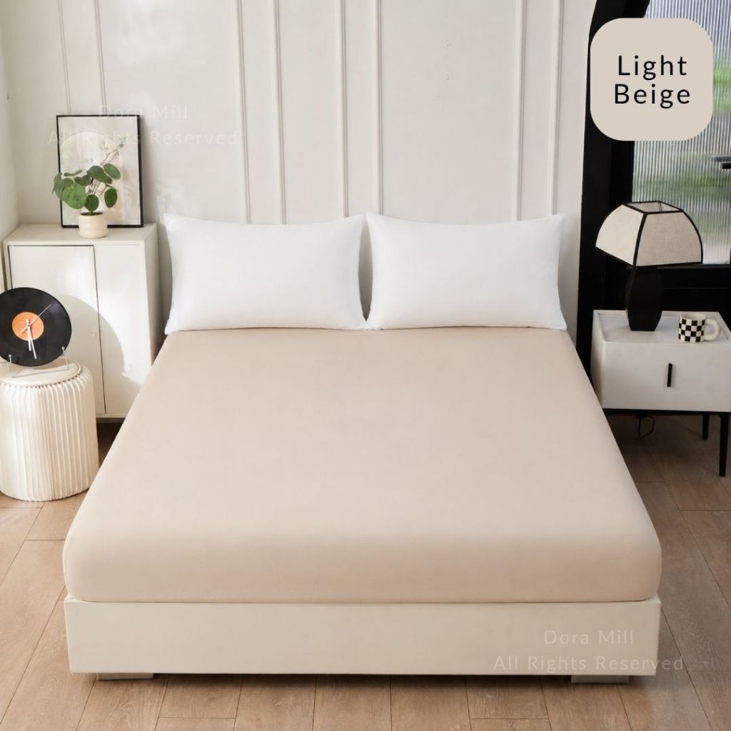 DORAMILL ComfyAir Plain Colour Fitted Bedsheet Only #BFP