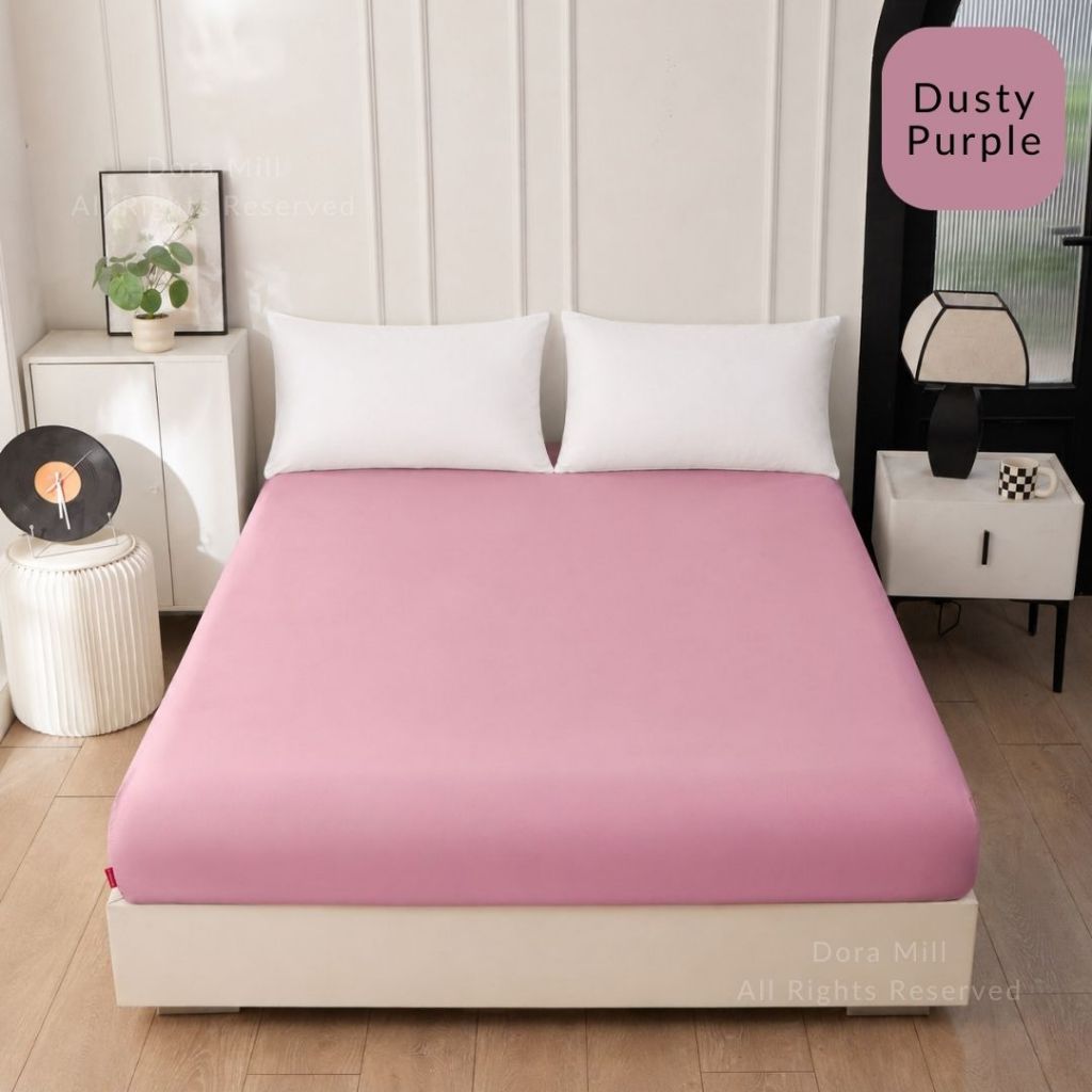 DORAMILL ComfyAir Plain Colour Fitted Bedsheet Only #BFP
