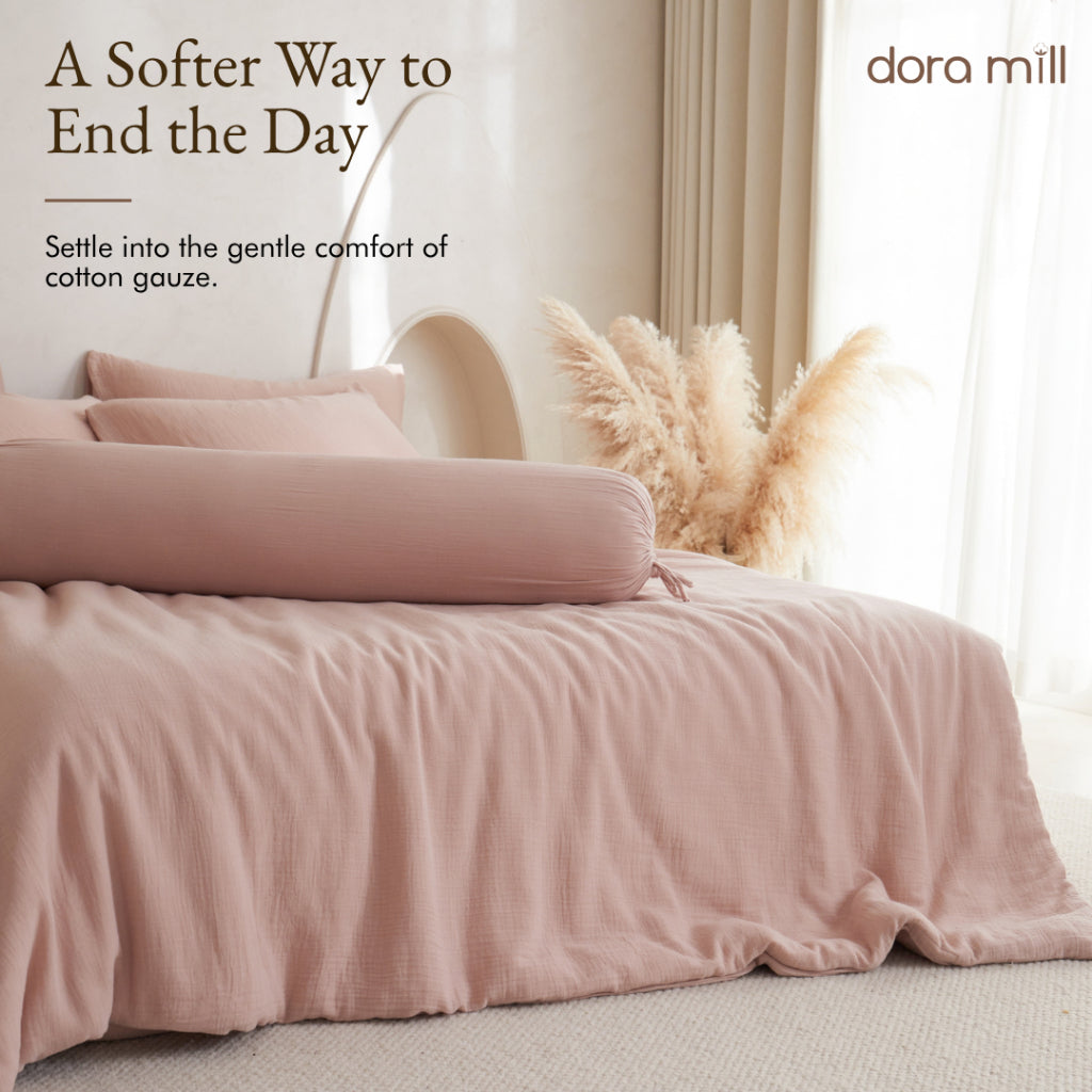 DORAMILL Crinkle Double Gauze Cotton Quilt Cover Bedsheet  #BQK