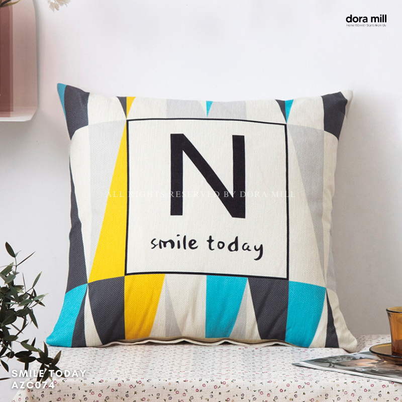 Dora Mill Home Series Linen Cotton Throw Pillow Case – Sofa Cushion Cover #AZC