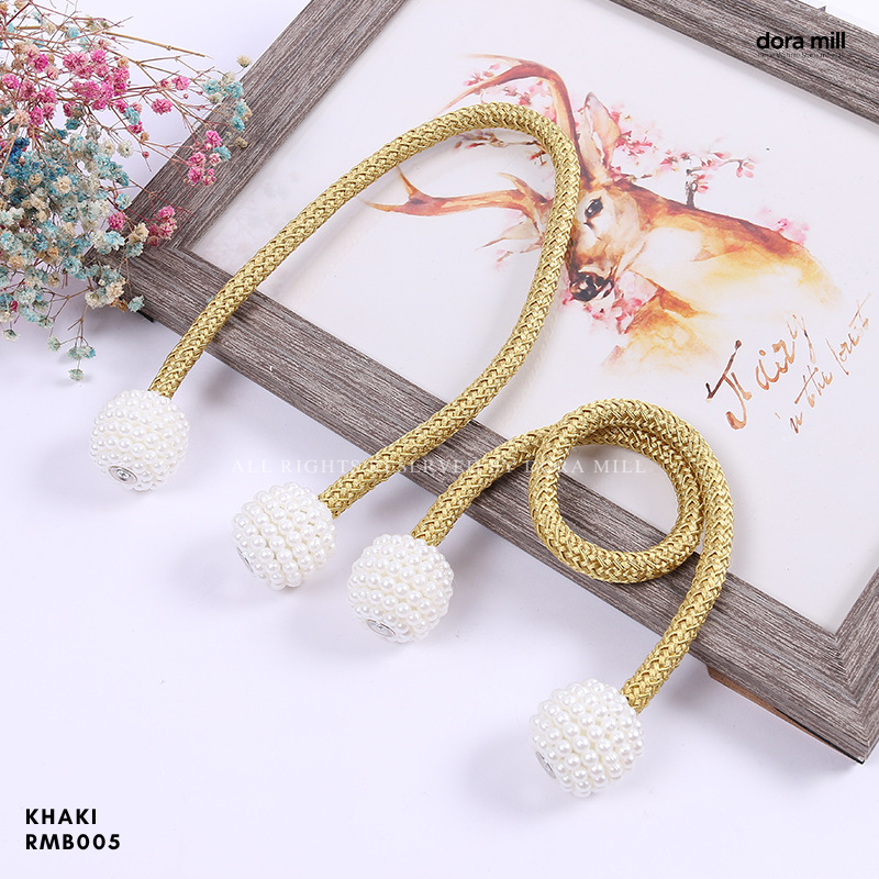 Dora Mill Curtain Magnet Buckle Strap – Easy Tieback/ Curtain Tassels #RMB
