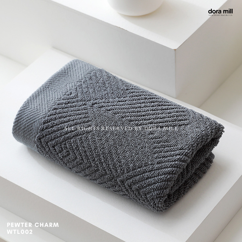 Dora Mill Plain Color Pure Cotton Towel - Bath Towel/Face Towel #WTL