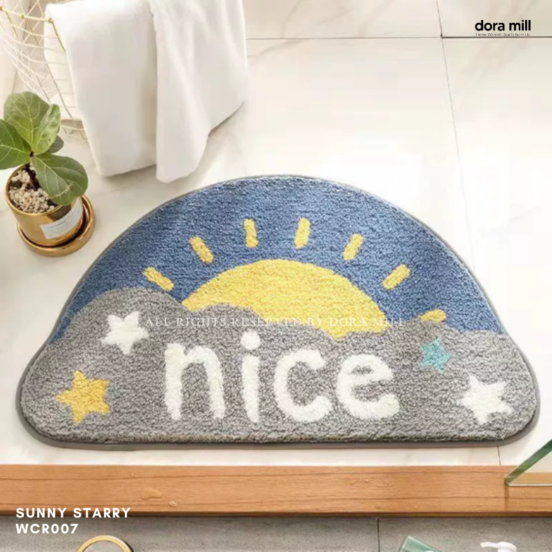 Dora Mill Cartoon Home Decor Imitation Cashmere Floor Mat - Living Room/Bathroom Cartoon Velvet Carpet #WCN