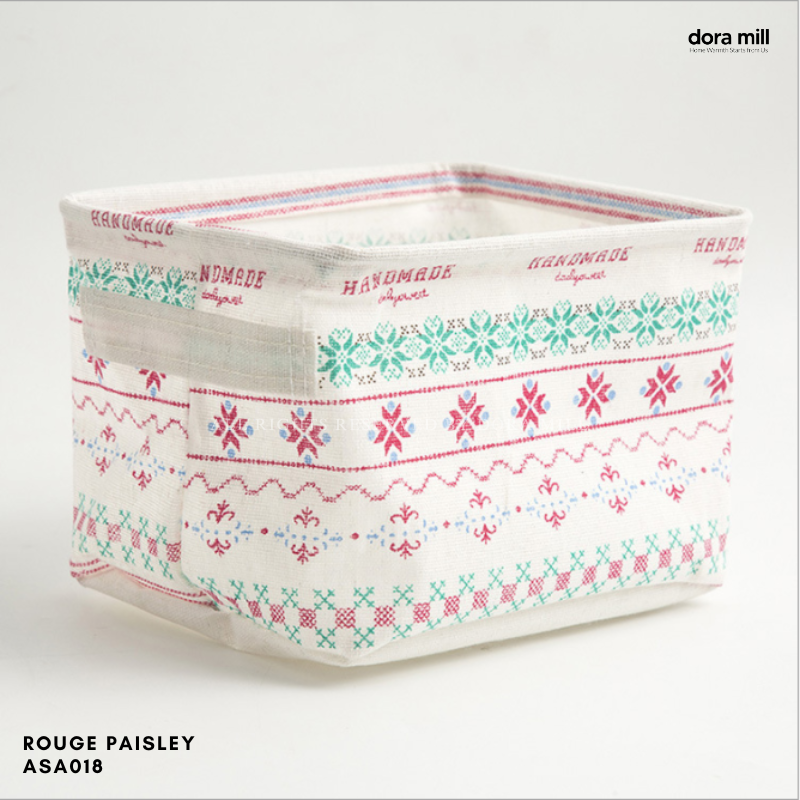 Dora Mill Waterproof Cotton Linen Foldable Storage Box – Desktop Organizer /Sundries Storage Basket #ASA