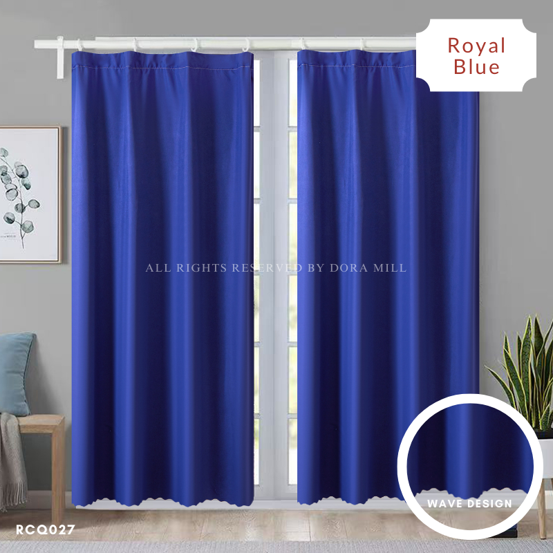 Dora Mill Classic Plain Series Semi Blackout Curtain – 2-in-1 Hook & Rod Use #RCQ