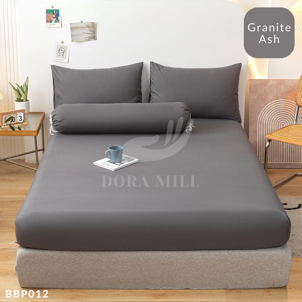 DORAMILL ComfyAir Plain Colour Duvet Cover Comforter Fitted Bedsheet Set #BDP