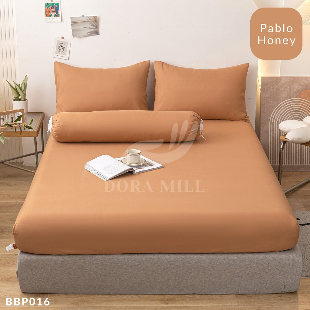 DORAMILL ComfyAir Plain Colour Duvet Cover Comforter Fitted Bedsheet Set #BDP