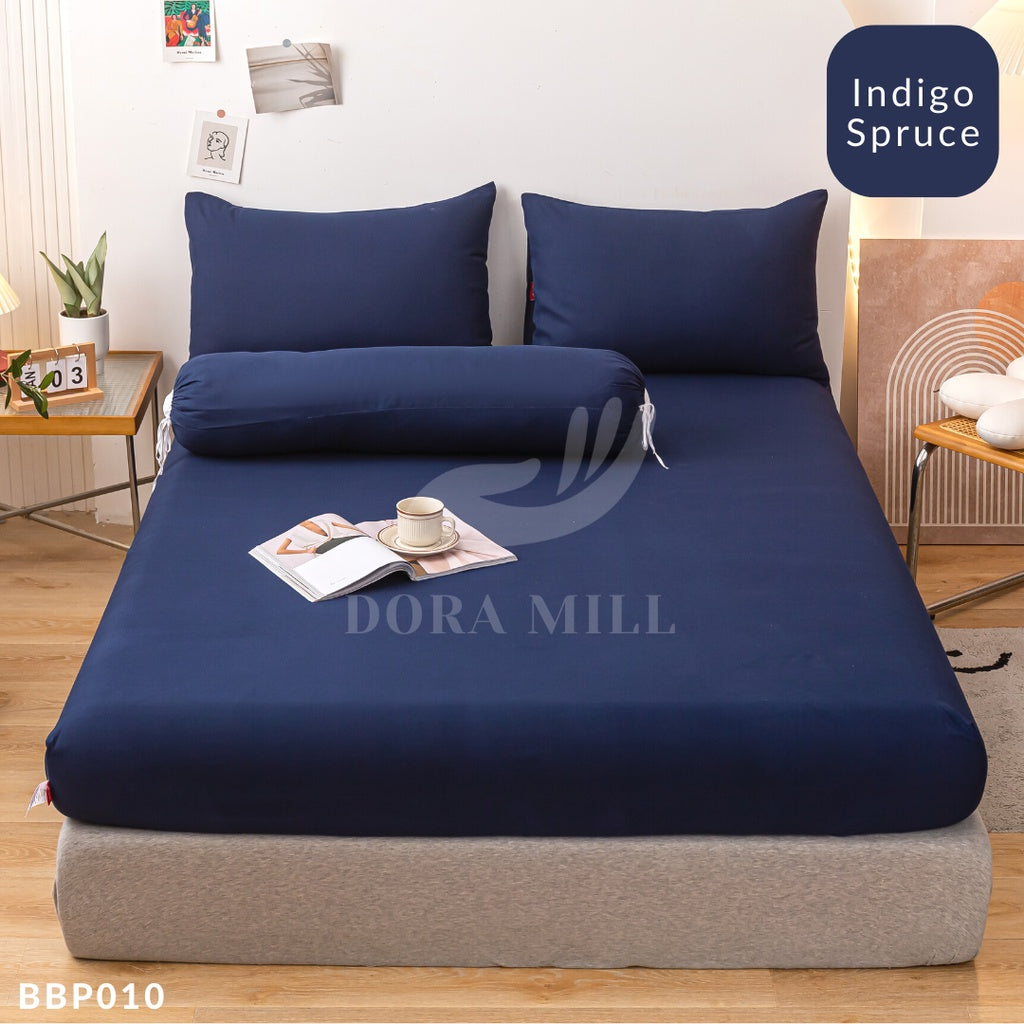 DORAMILL ComfyAir Plain Colour Duvet Cover Comforter Fitted Bedsheet Set #BDP