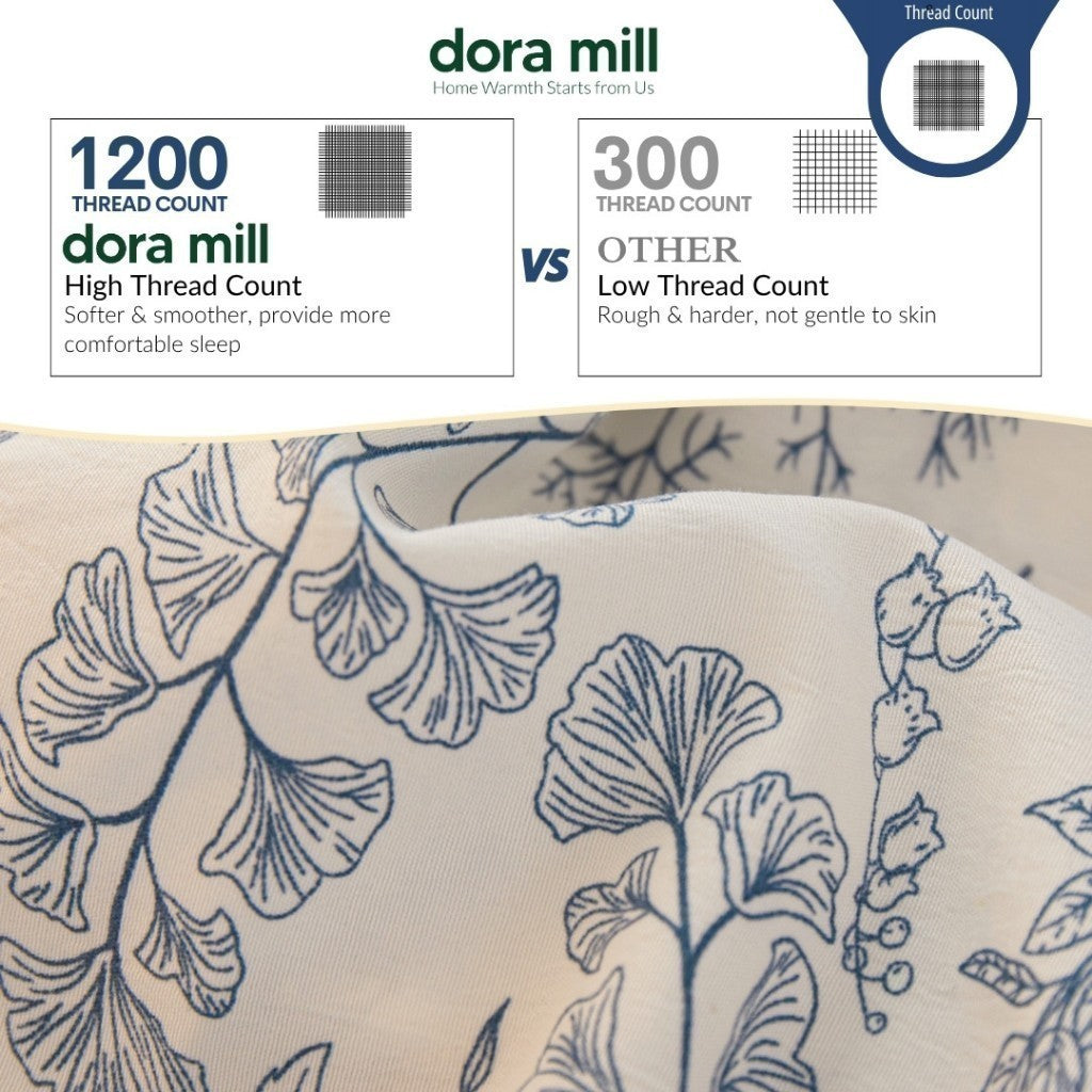 DORAMILL Wash Cotton Linen Ins Style Fitted Bedsheet #DAS