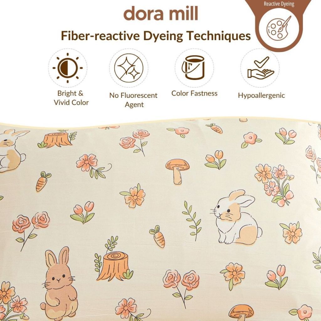DORAMILL Wash Cotton Linen Ins Style Pillowcase #DASP
