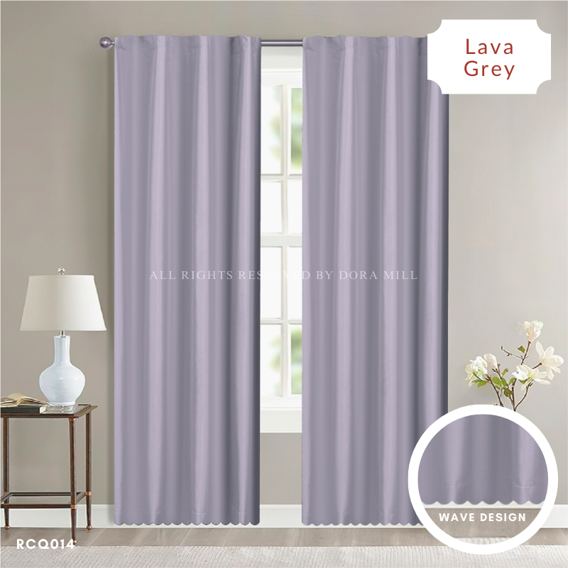 Dora Mill Classic Plain Series Semi Blackout Curtain – 2-in-1 Hook & Rod Use #RCQ