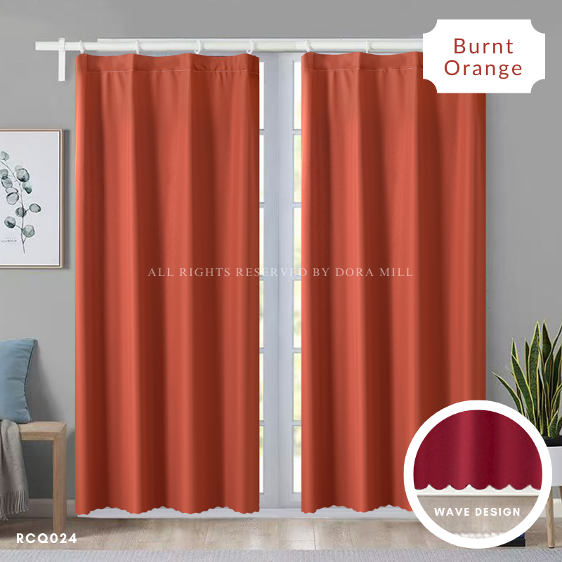 Dora Mill Classic Plain Series Semi Blackout Curtain – 2-in-1 Hook & Rod Use #RCQ
