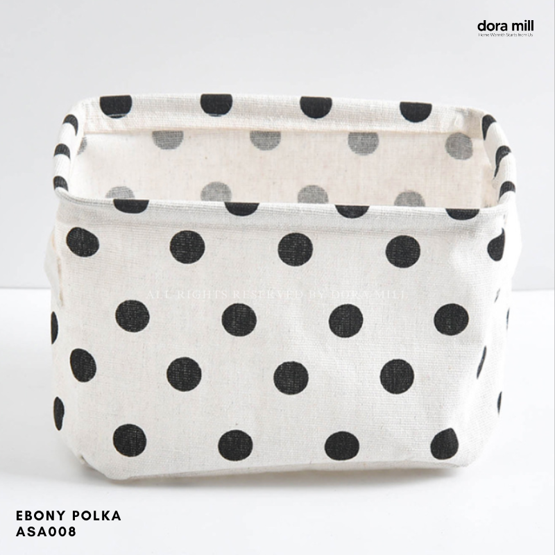 Dora Mill Waterproof Cotton Linen Foldable Storage Box – Desktop Organizer /Sundries Storage Basket #ASA