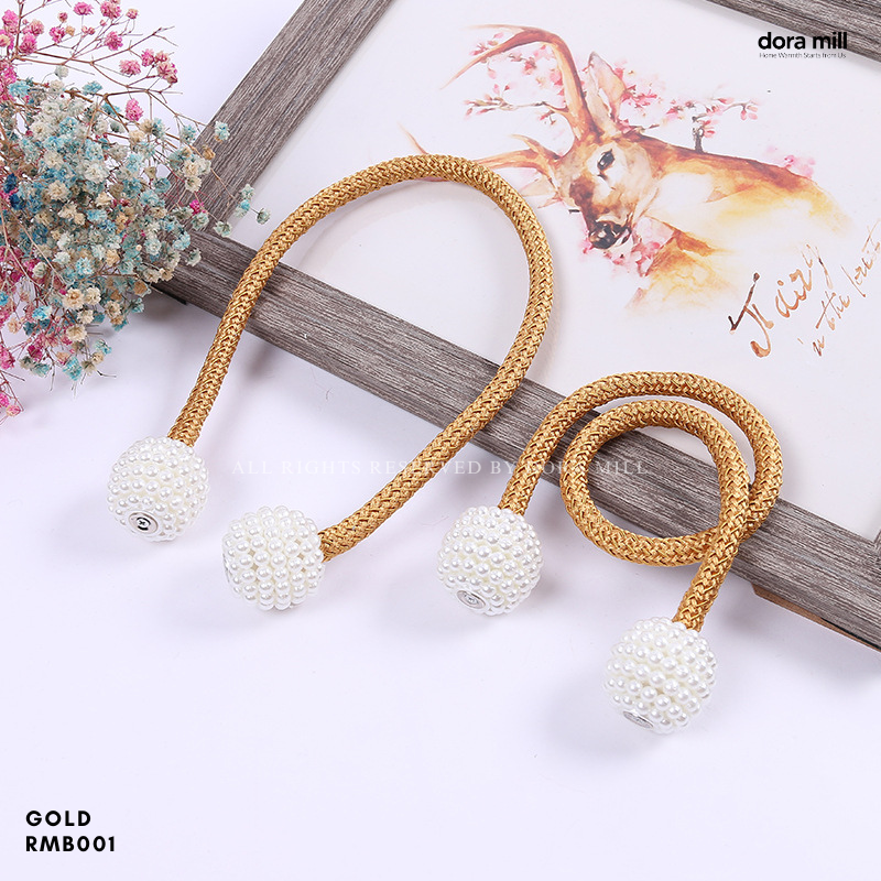 Dora Mill Curtain Magnet Buckle Strap – Easy Tieback/ Curtain Tassels #RMB