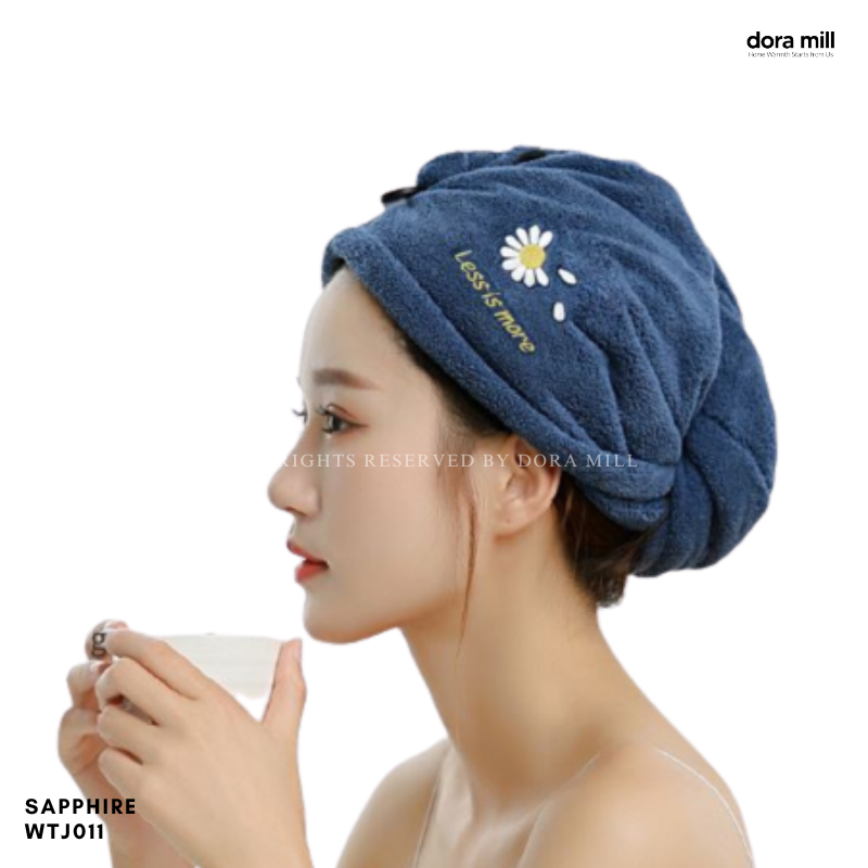 Tuala Rambut Balut Microfiber Gaya Dora Mill – Penyerap Kuat &amp; Pengeringan Pantas Tuala Pancuran Mandi #WTJ