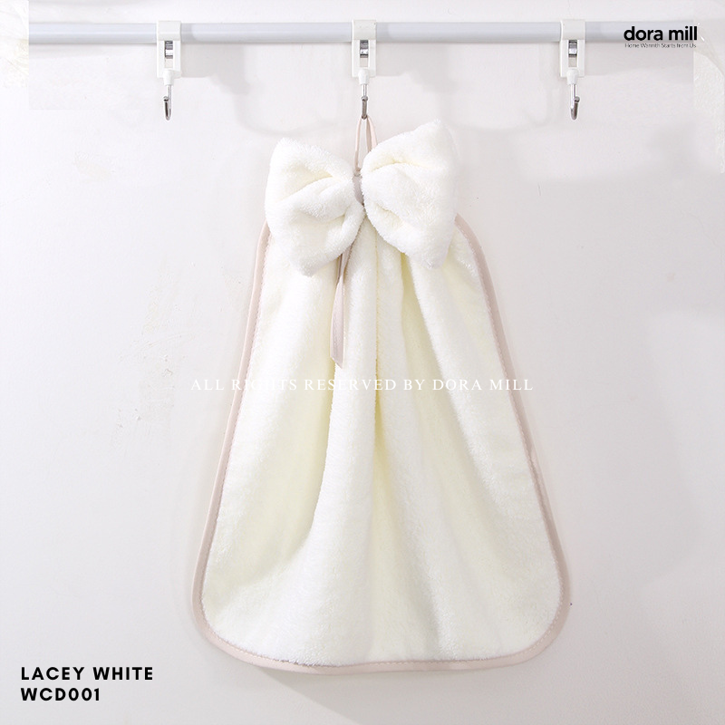 Dora Mill Dapur/Bilik Air Reben Tuala Tangan Bulu Karang – Rekaan Gantung Dinding/Serap Air Kuat &amp; Cepat Kering #WCD