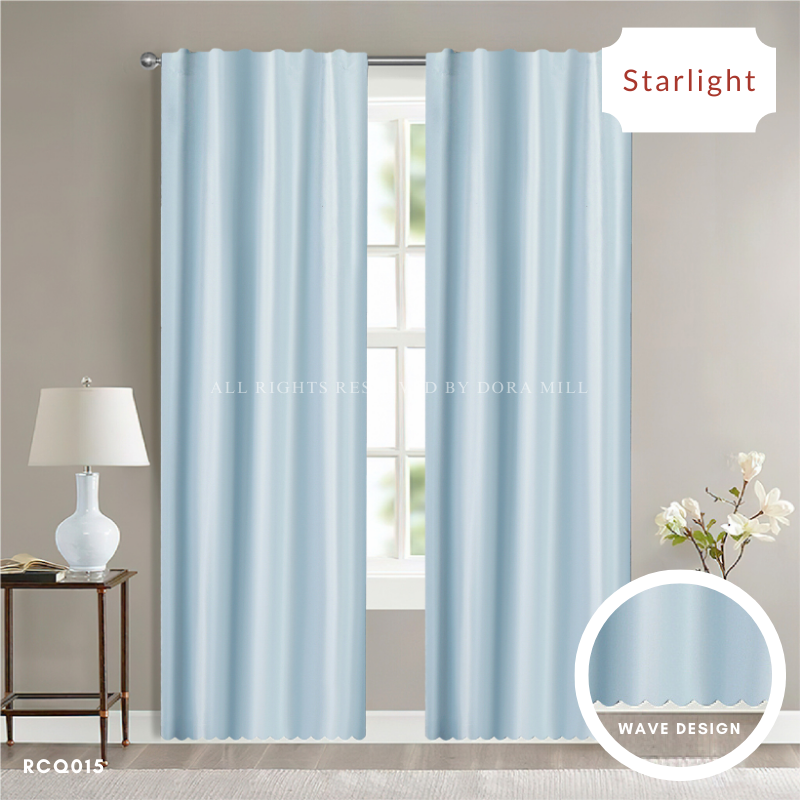 Dora Mill Classic Plain Series Semi Blackout Curtain – 2-in-1 Hook & Rod Use #RCQ